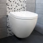 badshop.de Premium Design WC-Set Kompakt - Tiefspüler, spülrandlos, Beschichtung