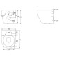 badshop.de Premium Design WC-Set Kompakt - verkürzte - Skizze und Maße