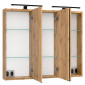 Held Möbel Ashton Spiegelschrank - 120 cm, 3 Spiegeltüren, 6 Glaseinlegeböden
