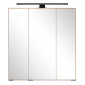 Held Möbel Ashton Spiegelschrank - 60 cm, 3 Spiegeltüren, 6 Glaseinlegeböden