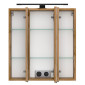 Held Möbel Ashton Spiegelschrank - 60 cm, 3 Spiegeltüren, 6 Glaseinlegeböden