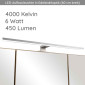 Held Möbel Empoli - Bad Set  80 cm Waschtisch LED-Aufsatzleuchte