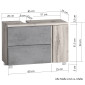 Held Möbel - Empoli Waschtischunterschrank 85 cm Skizze