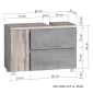 Held Möbel Empoli - Waschtischunterschrank 85 cm Skizze