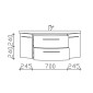 Pelipal Cassca Waschtischunterschrank 119 cm Skizze