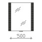 Pelipal PCON Funktionsspiegel 62 cm Skizze