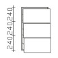 Pelipal PCON Highboard 45 cm Skizze