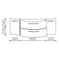Pelipal Serie 4010 Waschtischunterschrank - 140 cm Skizze