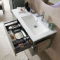 Pelipal Serie 6010 Waschtisch mit Unterschrank Set 113 cm Draufsicht offen