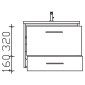 Pelipal Serie 6110 Waschtischunterschrank 59 cm Skizze