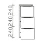 Pelipal Serie 6025 Highboard 30 cm Skizze