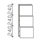 Pelipal Serie 6110 Highboard 30 cm Skizze