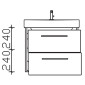 Pelipal Serie 9005 Waschtischunterschrank Varianten Skizze