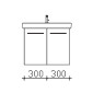 Pelipal Serie 9005 Waschtischunterschrank Skizze