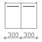 Pelipal Serie 9005 Waschtischunterschrank 60 cm Skizze