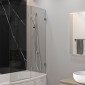 Repabad Arosa shower Raumspar-Badewanne - 170 links - Duschglas
