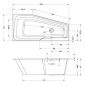 Riho Badewannen Raumspar-Badewanne Rethink Space Links - Acryl - 160 x75 cm, 189