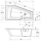 Riho Badewannen Raumspar-Badewanne Rethink Space Links - Acryl - 170 x90 cm, 245