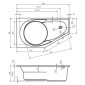 Riho Badewannen Raumspar-Badewanne Yukon Rechts - Acryl - 160 x 90 cm, 175 Liter