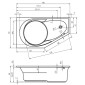 Riho Easypool Whirlpool/elektronische Steuerung Yukon Rechts 160 x 90, Skizze