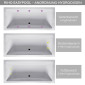 Riho Easypool Whirlpool/mechanische Steuerung Lima 180 x 80 cm, Anordnung Düsen
