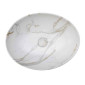 Riho Graph-it Stone Slim Aufsatzwaschtisch oval Weiß Matt