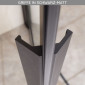 Riho Grid Drehtür pendelbar 100 cm in schwarz-matt, Griffe