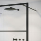 Riho Grid Walk In Dusche Frontelement 140+Seitenteil 30 cm, schwarz-matt, Detail