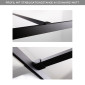 Riho Grid Walk In Dusche Frontelement 140+Seitenteil 30 cm, schwarz-matt,Profil