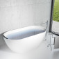 Riho Freistehende Badewanne Bilbao - Solid Surface 150 / 75, weiß matt befüllt