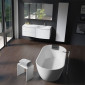 Riho Freistehende Badewanne Bilbao  Solid Surface  170 / 80, weiß matt, befüllt
