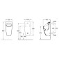 Villeroy und Boch Architectura Urinal / Absaug-Urinal Skizze
