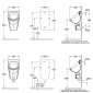 Villeroy und Boch Architectura Urinal / Absaug-Urinal Skizze