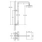 Treos Thermostat Duschsystem mit Regenbrause Skizze