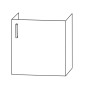 Puris Kera Plan Waschtischunterschrank - 45 cm, 1 Tür, für Villeroy & Boch Subwa