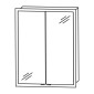 Puris New Xpression Spiegelschrank / Einbauspiegelschrank - 65,1 cm Skizze