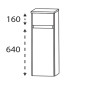 Puris Unique Highboard - 62,5 cm Skizze