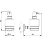 Avenarius Serie 170 Seifenspender mit satinierter Flasche - Skizze