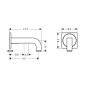 Axor Citterio Waschtischarmatur Unterputz Elektronik mit Auslauf 161 mm Skizze