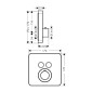 Axor Citterio Thermostat Unterputz Softcube für 2 Verbraucher Skizze
