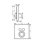 Axor Citterio Thermostat Unterputz eckig für 2 Verbraucher Skizze