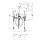 Axor Citterio Waschtischarmatur 170 mit Platte Zugstangen-Ablaufgarnitur Skizze
