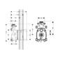 Axor Zubehör UP bzw. Grundkörper für Handbrausemodul 120/120 Unterputz Skizze