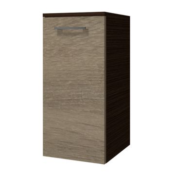Badea Highboard 30 cm, 1 Tür, 2 Glaseinlegeböden, Abdeckplatte