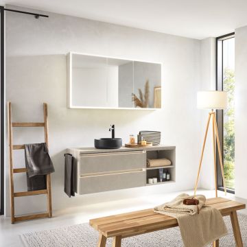 Badea Pure Badmöbel Set 28 - 140,4 cm Ambiente