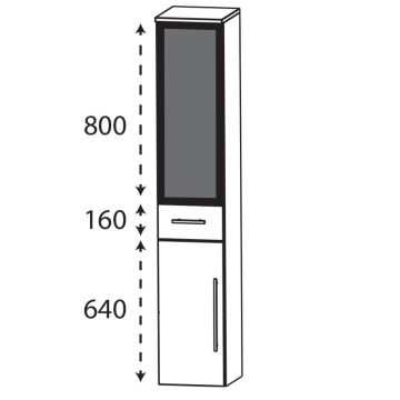 b collection b brace Hochschrank - 30 cm Skizze