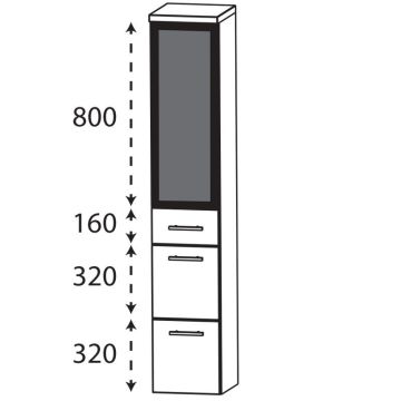 b collection b brace Hochschrank - 30 cm Skizze