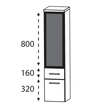 b collection b brace Mittelschrank - 30 cm Skizze