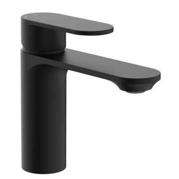 badshop.de Design Waschtischarmatur mattschwarz, inkl. Pop-up-Venti