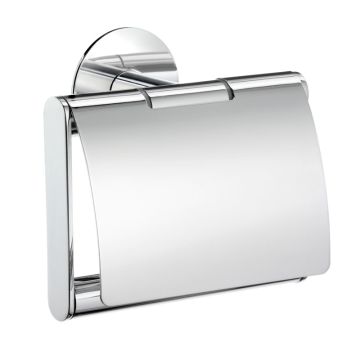 badshop.de Design Papierrollenhalter Toilettenpapierhalter mit Deckel chrom